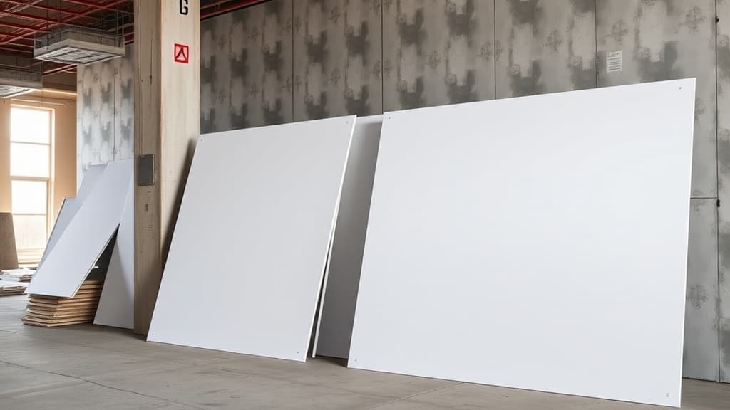 Drywall sheets ready for installation