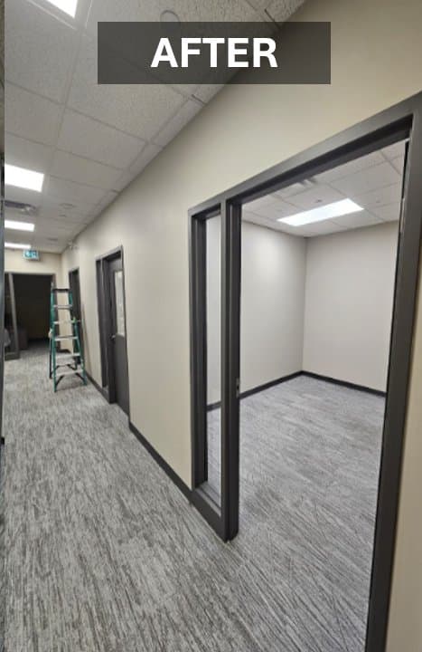 Office corridor after Homeland build-out