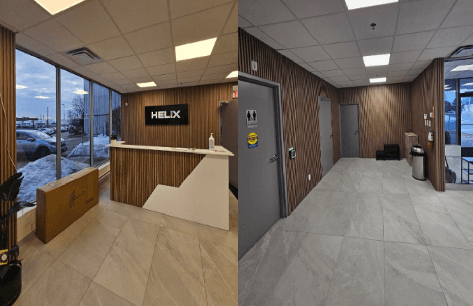 Completed Helix office interior walkthrough