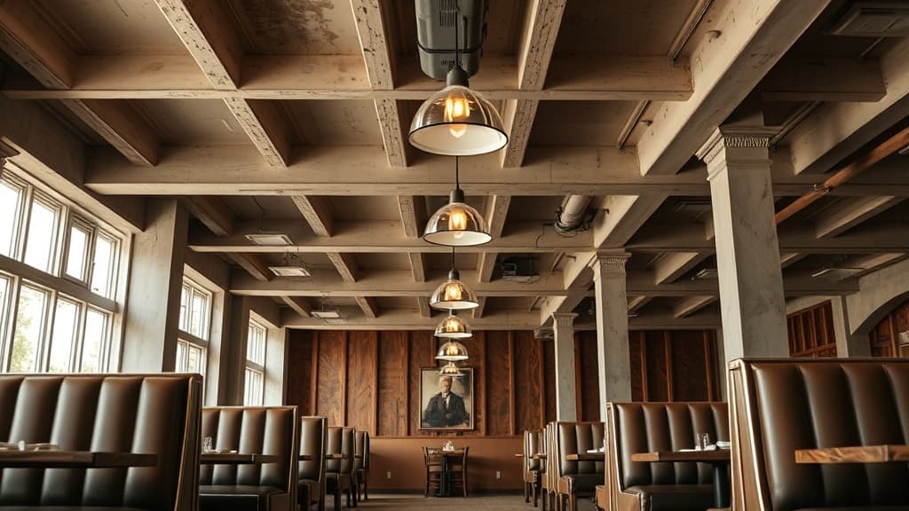 Restaurant dining area under construction