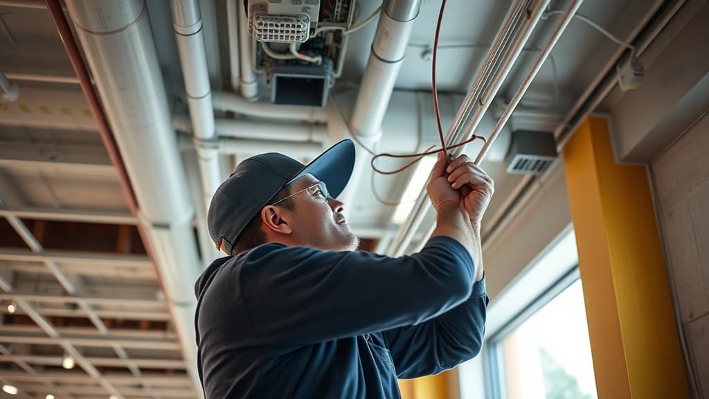 Electrical rough-in for retail space