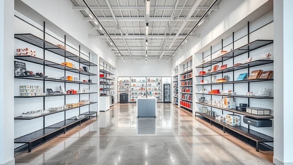 Completed modern retail store interior