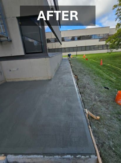 Fresh concrete walkway by Homeland