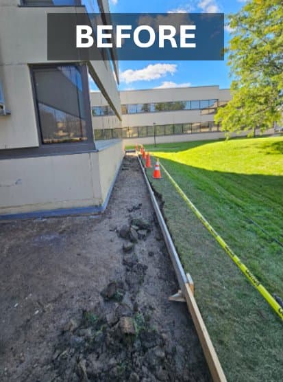 Crumbling concrete walkway